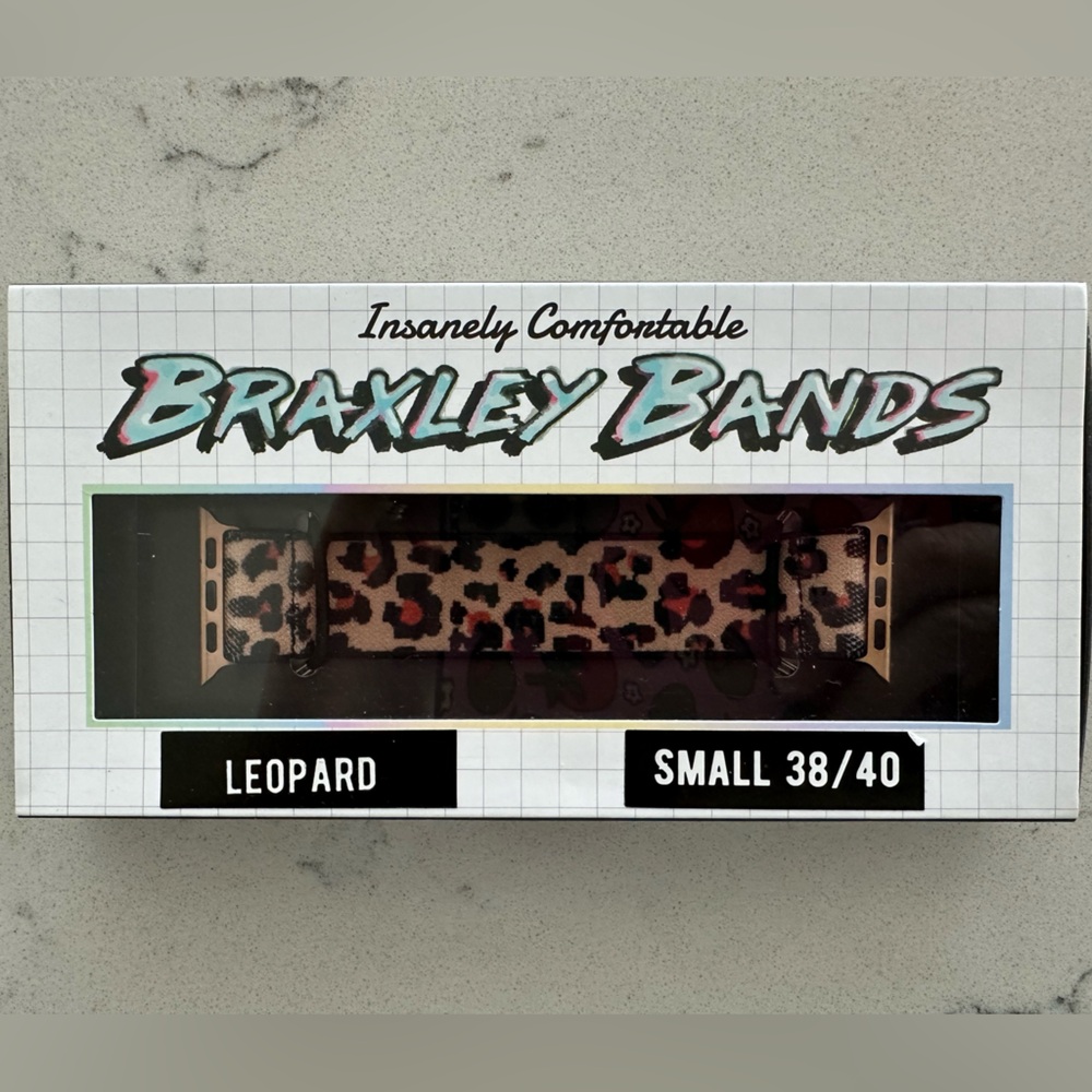 Braxley Bands Leopard elastic Apple Watch band